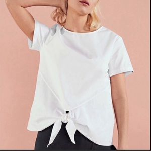 Ted Baker Knotted Front top White size 2